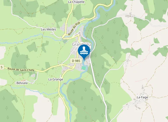 Map of PLAN D'EAU DE GRANDRIEU