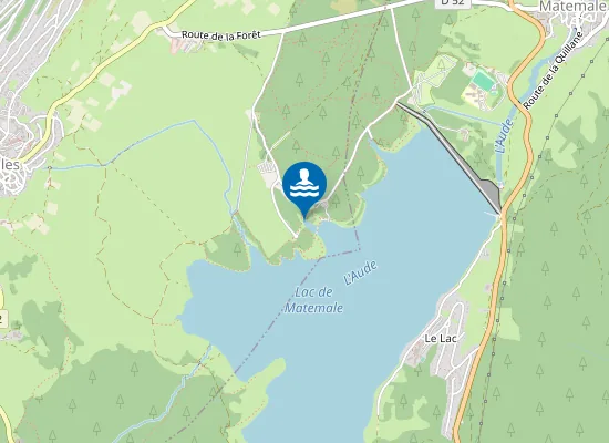 Map of LAC DE MATEMALE (L'OURSON)