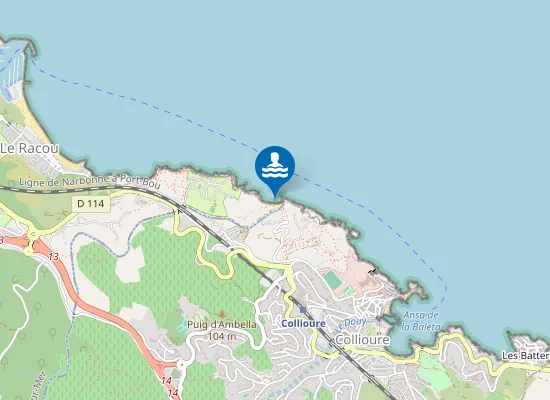 Map of PLAGE CALANQUE DE L'OUILLE