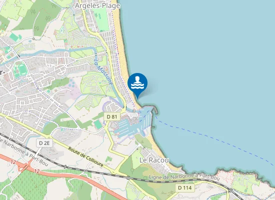 Map of PLAGE SUD ARGELES