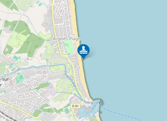 Map of PLAGE CENTRE - LES PINS