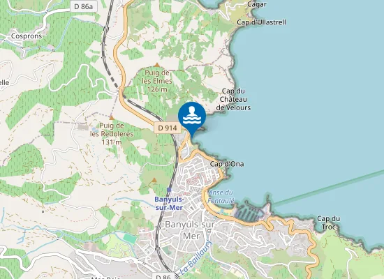 Map of PLAGE DES ELMES