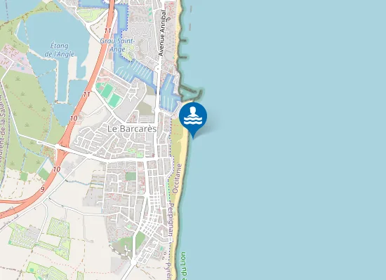 Map of PLAGE DIGUE SUD DU PORT (P6)