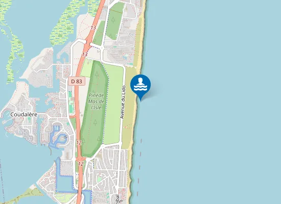 Map of PLAGE DES 3 COLONNES