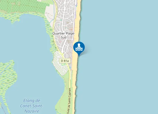 Map of PLAGE DU MAR ESTANG