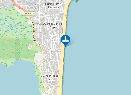 Map of PLAGE DU GRAND LARGE