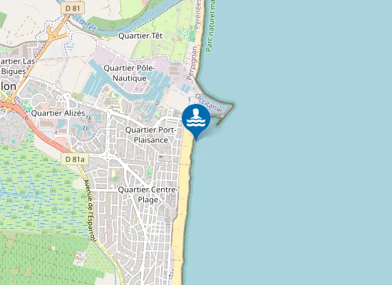 Map of PLAGE DU ROUSSILLON