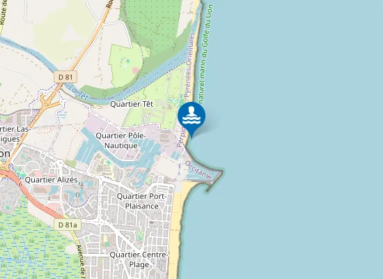 Map of PLAGE DU SARDINAL (PORT-GCU)