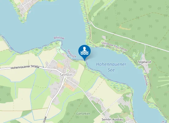 Map of HOHENNAUENER SEE SEMLIN BAUERNDEICH