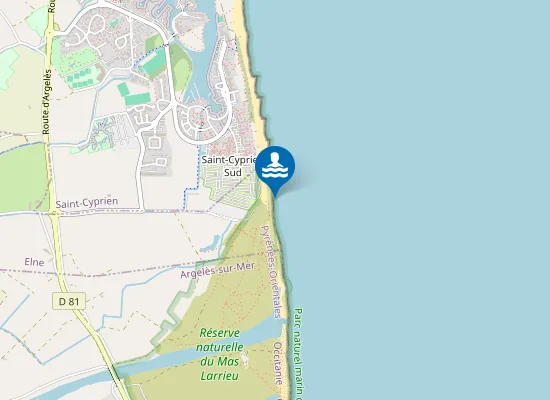 Map of PLAGE DU BOCAL DU TECH