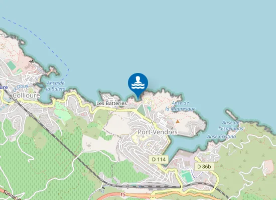 Map of PLAGE D'EN BAUX