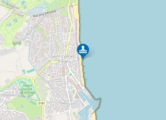 Map of POSTE DE SECOURS No2, PLAGE DE L'ART