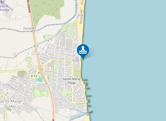 Map of PLAGE CENTRALE STE-MARIE