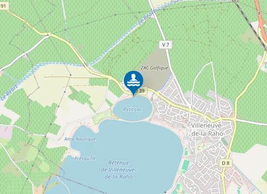 Map of PLAGE CENTRALE (RETENUE TOURISTIQUE)