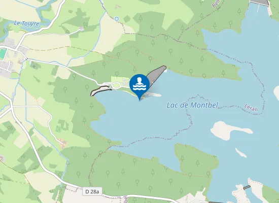 Map of LAC DE MONTBEL COTE LERAN
