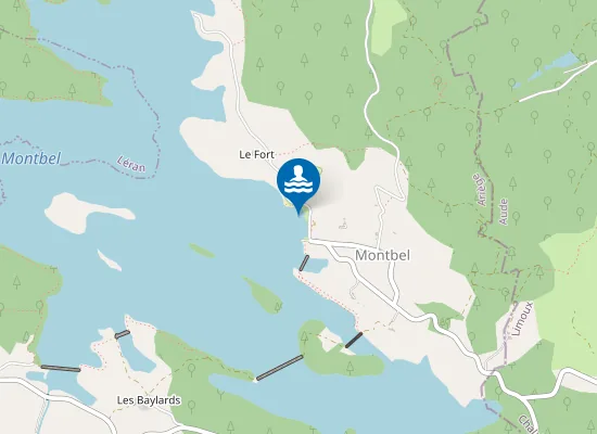 Map of LAC DE MONTBEL COTE MONTBEL