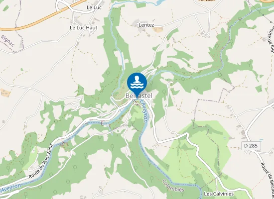 Map of CAMPING MUNICIPAL DE BELCASTEL