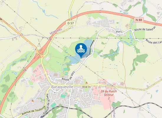 Map of PLAN D'EAU DU VAL DE LENNE