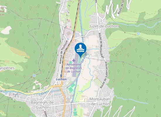 Map of BAIGNADE AMENAGEE LAC DE BADECH BAGNERES DE LUCHON