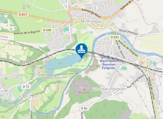 Map of BAIGNADE AMENAGEE DE MONTREJEAU