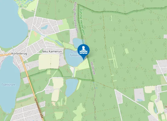 Map of KOERBISKRUGER TONSEE BESTENSEE