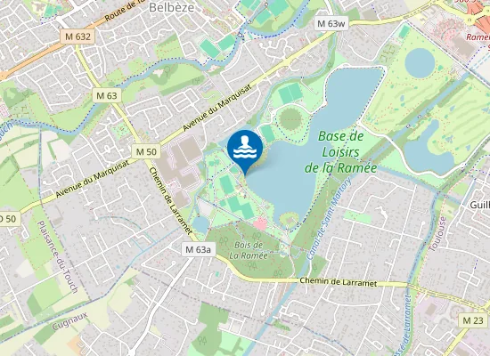 Map of BAIGNADE LAC DE LA RAMEE
