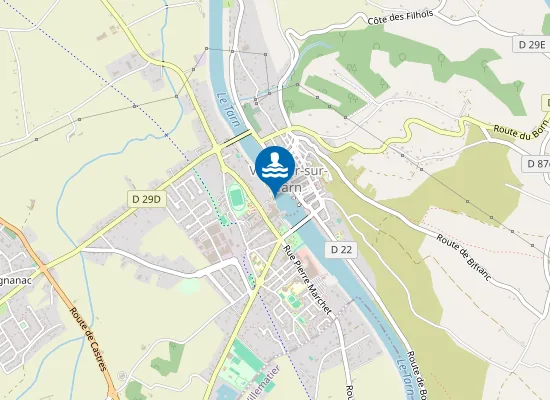 Map of BAIGNADE DE VILLEMUR SUR TARN