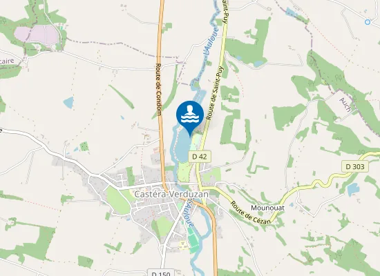 Map of LAC DE CASTERA VERDUZAN