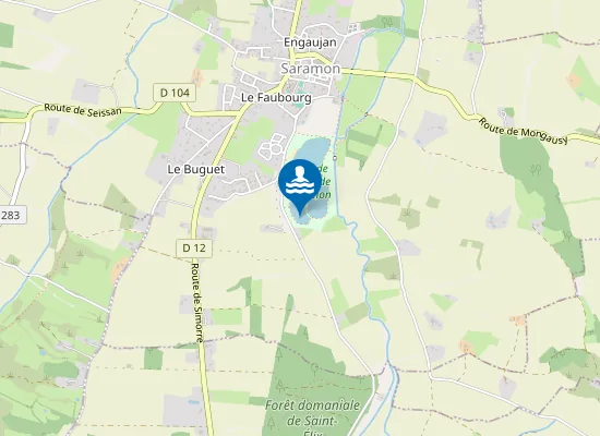 Map of LAC DE SARAMON