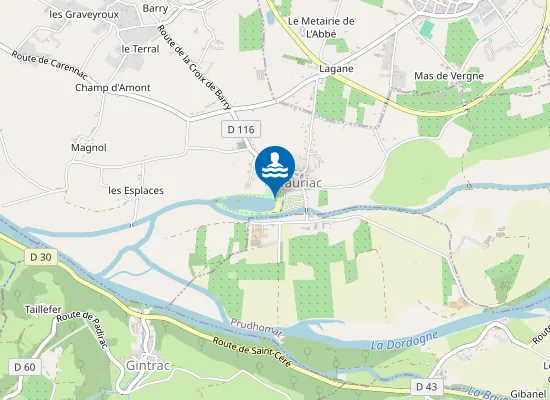 Map of PLAN D'EAU MAS DE LA CROUX