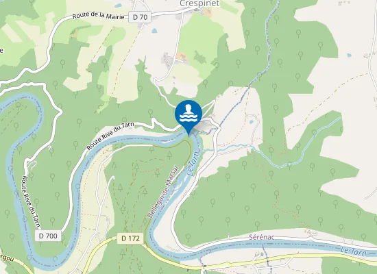 Map of BAIGNADE DU ROC BLANC