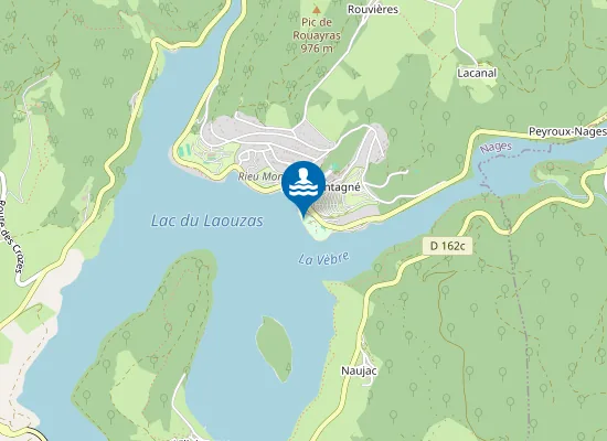 Map of PLAGE DE RIEU-MONTAGNE