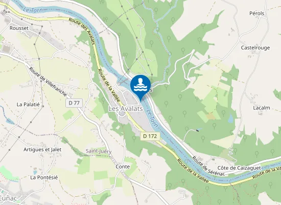 Map of BAIGNADE DES AVALATS Lo Capial