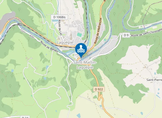 Map of VIAUR AU PONTON