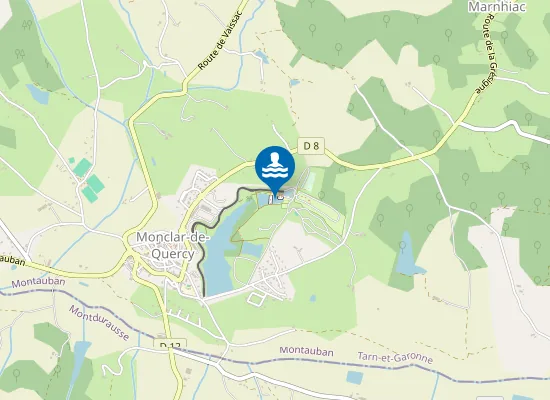 Map of LAC PLAGE COTE TOBOGGAN