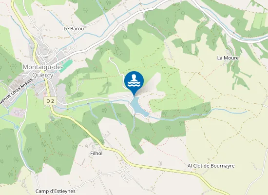 Map of PLAGE DU LAC DES CHENES