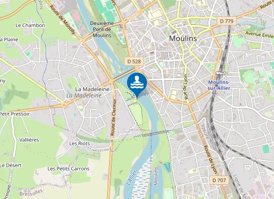 Map of MOULINS PLAGE ALLIER