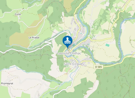 Map of Allier Pont De Lavoute Chilhac