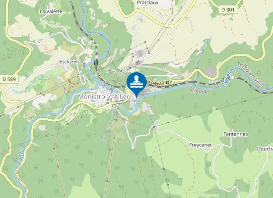 Map of Allier Rive Gauche Base Canoe