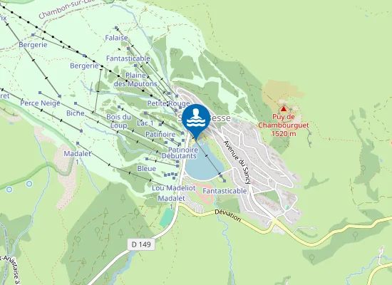 Map of PLAN D'EAU DE SUPER BESSE