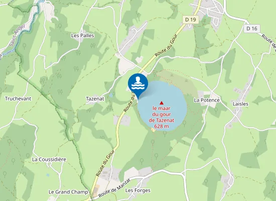 Map of GOUR DE TAZENAT