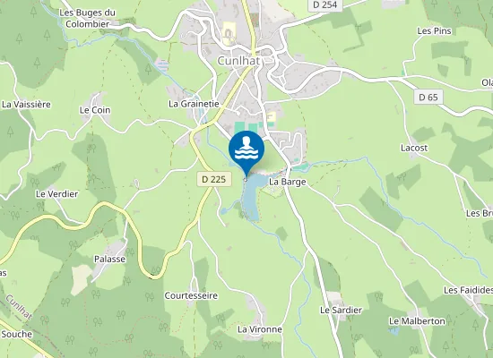 Map of PLAN D'EAU DE CUNLHAT