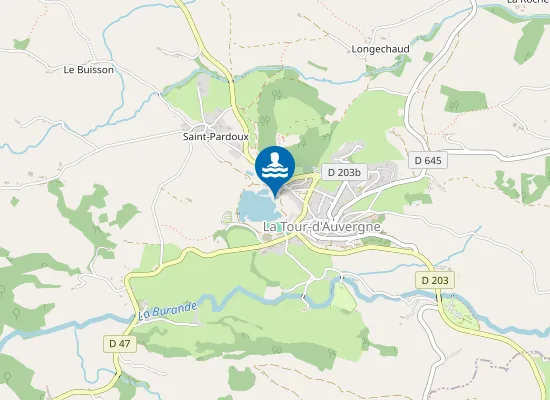 Map of PLAN D'EAU DE LA TOUR D'AUVERGNE