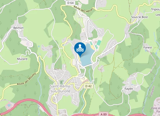 Map of PLAN D'EAU DE ST REMY : COTE BAR