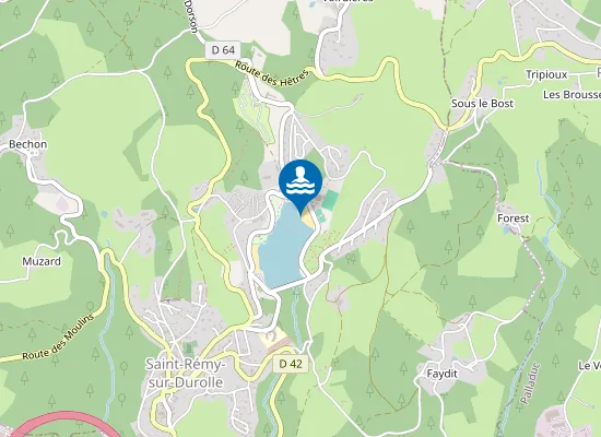 Map of PLAN D'EAU DE ST REMY : COTE TENNIS