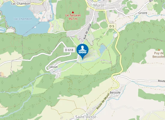 Map of PLAN D'EAU DU CAMPING LA RIBEYRE