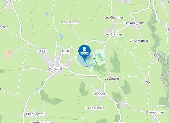 Map of PLAN D'EAU DE SERVANT