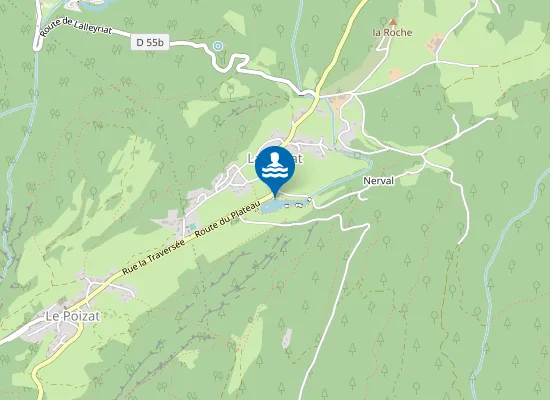 Map of PLAN D'EAU DE LE POIZAT - LALLEYRIAT