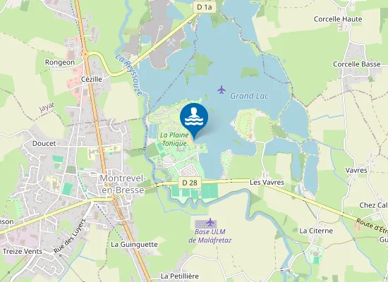 Map of MALAFRETAZ - PLAN D'EAU DE LA BASE DE PLEIN AIR LA PLAINE TONIQUE