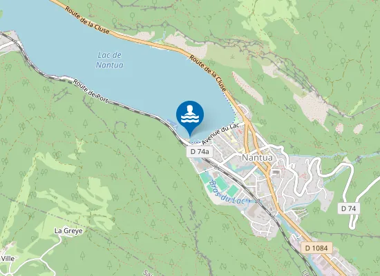 Map of LAC DE NANTUA - PLAGE DE LA COLONNE